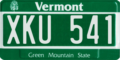 VT license plate XKU541