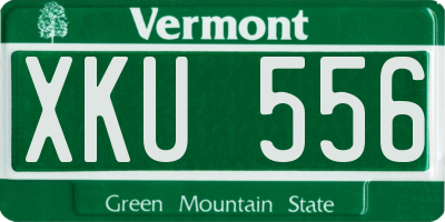 VT license plate XKU556