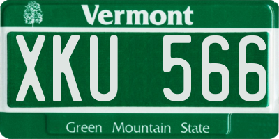 VT license plate XKU566