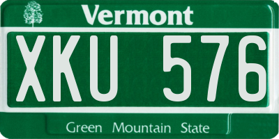 VT license plate XKU576