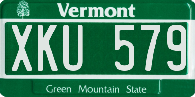 VT license plate XKU579