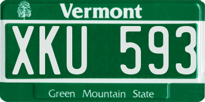 VT license plate XKU593