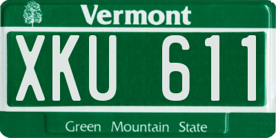 VT license plate XKU611