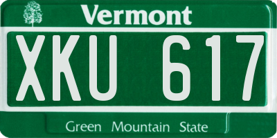 VT license plate XKU617