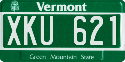 VT license plate XKU621
