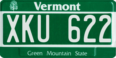 VT license plate XKU622