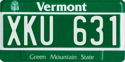 VT license plate XKU631