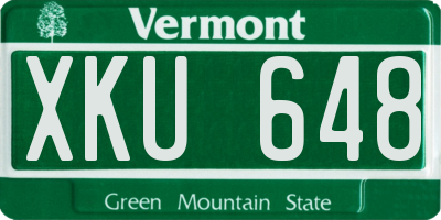 VT license plate XKU648