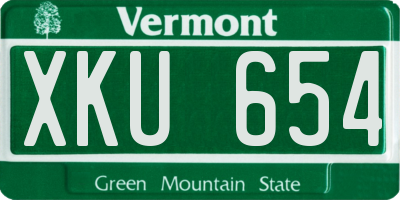VT license plate XKU654