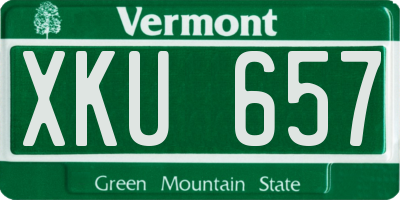VT license plate XKU657