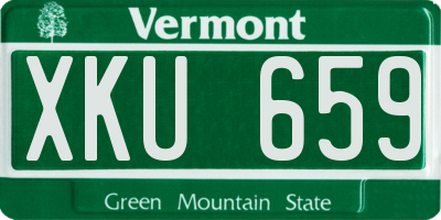 VT license plate XKU659