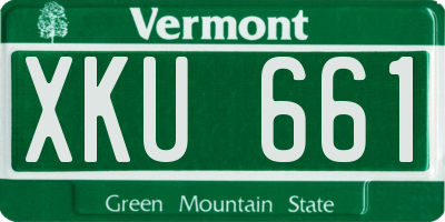 VT license plate XKU661