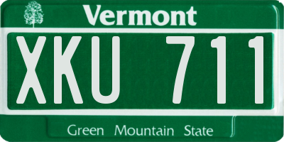 VT license plate XKU711