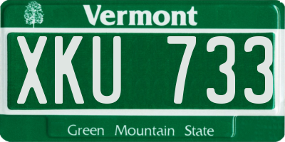 VT license plate XKU733
