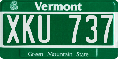 VT license plate XKU737