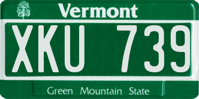 VT license plate XKU739