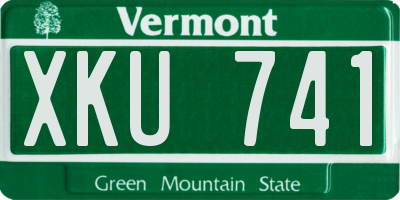 VT license plate XKU741