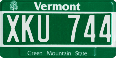 VT license plate XKU744
