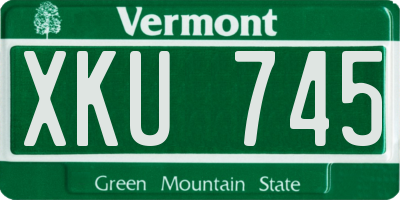 VT license plate XKU745
