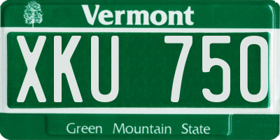 VT license plate XKU750