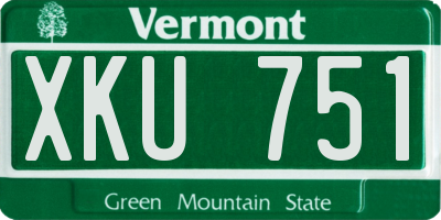 VT license plate XKU751