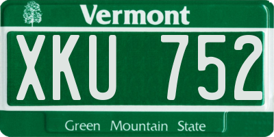 VT license plate XKU752