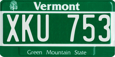 VT license plate XKU753