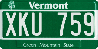 VT license plate XKU759