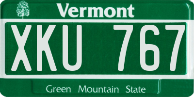 VT license plate XKU767