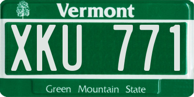 VT license plate XKU771