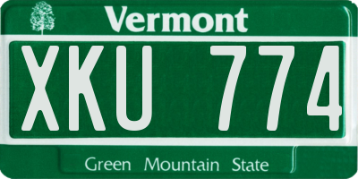 VT license plate XKU774