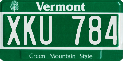 VT license plate XKU784