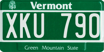 VT license plate XKU790