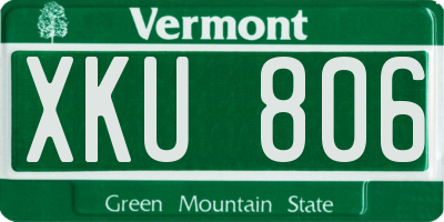 VT license plate XKU806