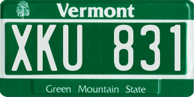 VT license plate XKU831