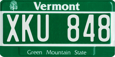 VT license plate XKU848