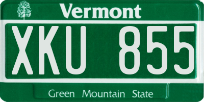VT license plate XKU855