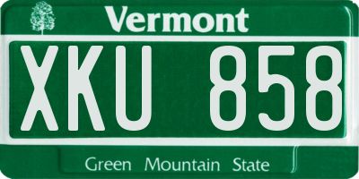 VT license plate XKU858