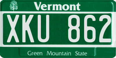 VT license plate XKU862
