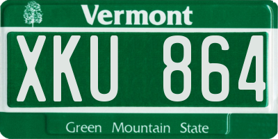 VT license plate XKU864