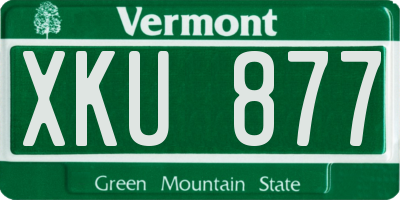 VT license plate XKU877