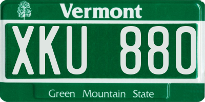 VT license plate XKU880