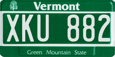 VT license plate XKU882