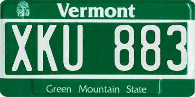 VT license plate XKU883