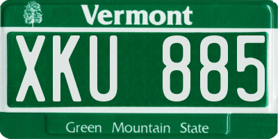 VT license plate XKU885