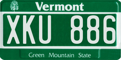 VT license plate XKU886