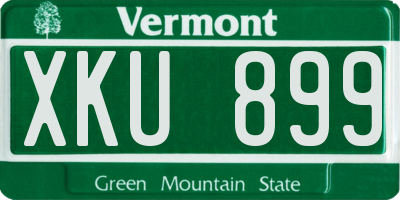 VT license plate XKU899