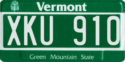 VT license plate XKU910