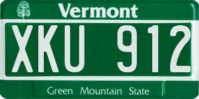 VT license plate XKU912