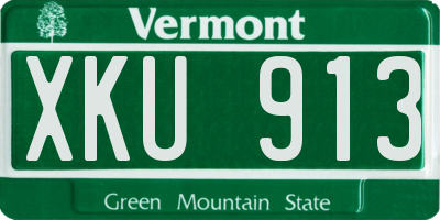 VT license plate XKU913